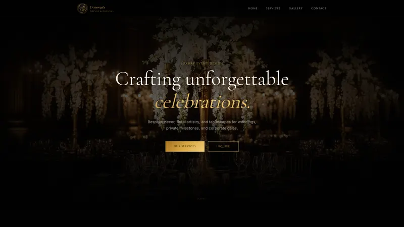 Donovan's Decor & Designs website