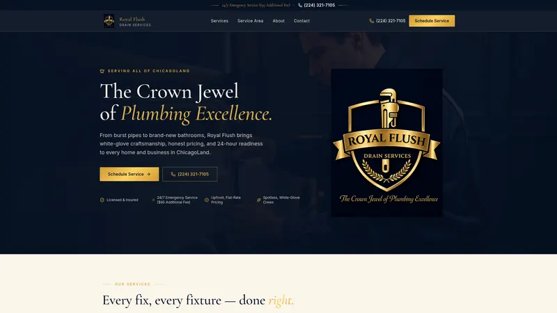 Royal Flush Drain Services website
